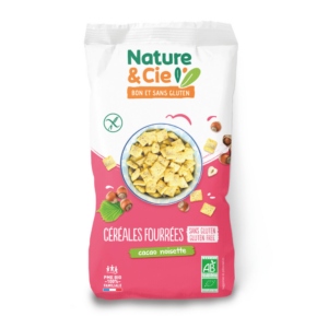 Céréales fourrées cacao noisette Bio Sans Gluten - 250g