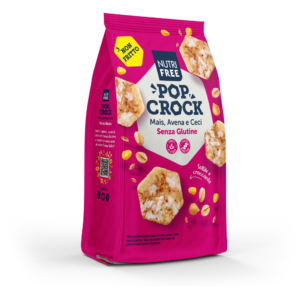 Snacks Croustillants Maïs, Avoine et Pois Chiches Sans Gluten Pop Crock - 60g